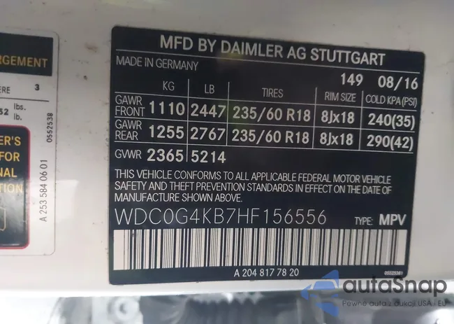 WDC0G4KB7HF156556: 43277738