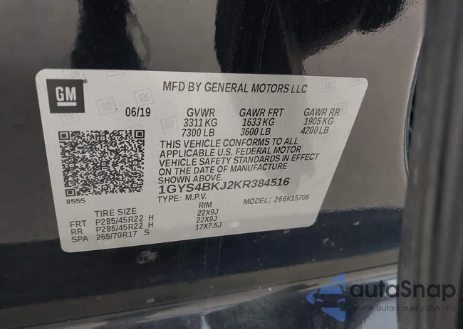 1GYS4BKJ2KR384516: 43277760