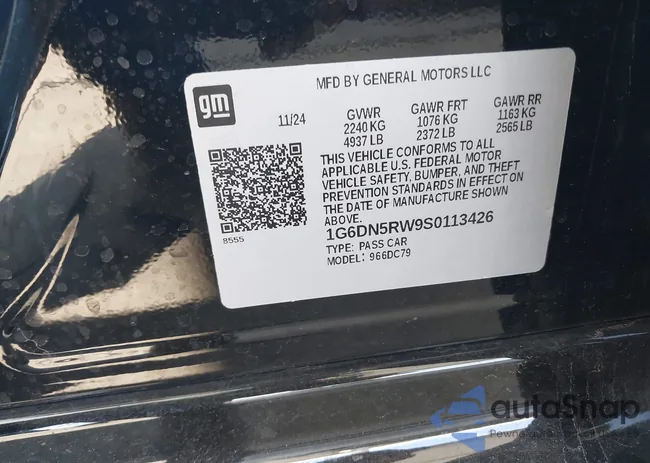 1G6DN5RW9S0113426: 43277785