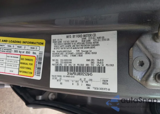 3FA6P0LU8ER252645: 43278902