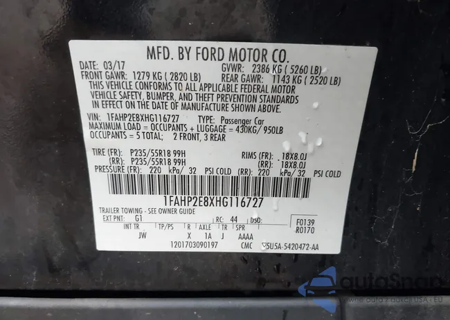 1FAHP2E8XHG116727: 43279046