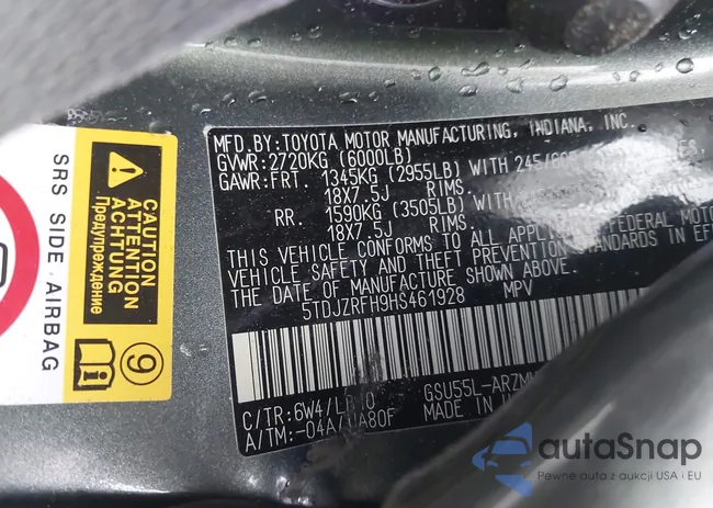 5TDJZRFH9HS461928: 43279078