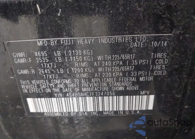 4S4BSAHC7F3247056: 43279106