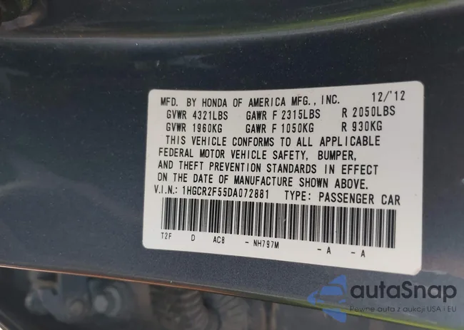 1HGCR2F55DA072881: 43279134