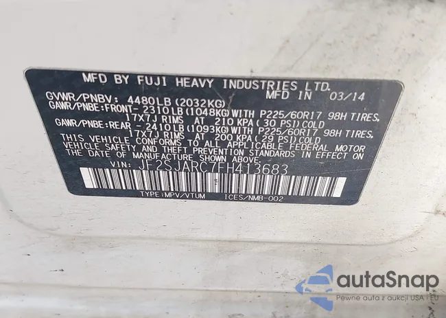 JF2SJARC7FH413683: 43279207