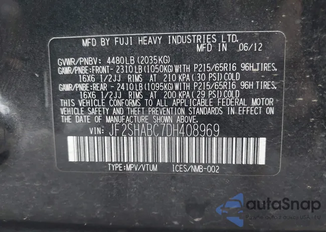 JF2SHABC7DH408969: 43279283