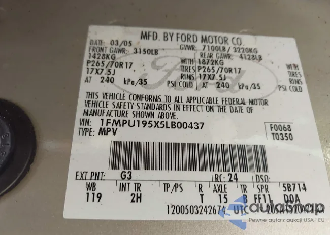 1FMPU195X5LB00437: 43278441