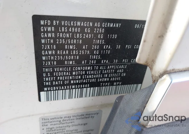 WVGBV3AXXEW509665: 43278525