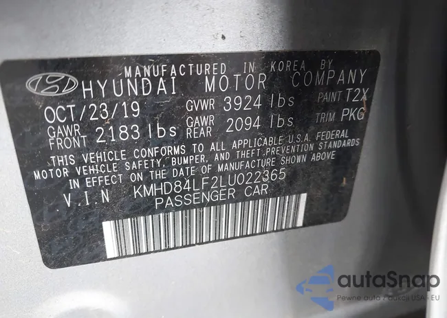 KMHD84LF2LU022365: 43278562