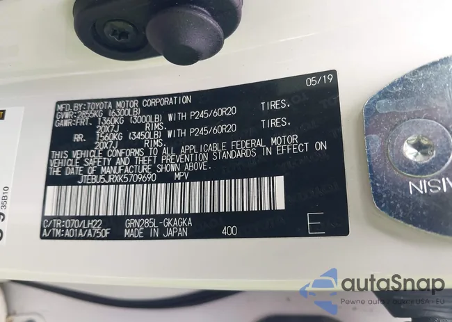 JTEBU5JRXK5709690: 43278623