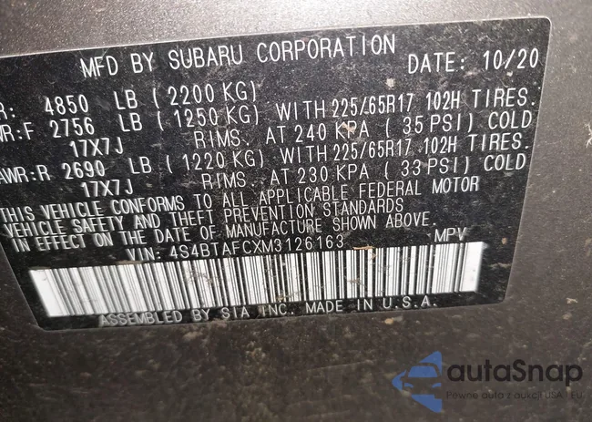 4S4BTAFCXM3126163: 43278694