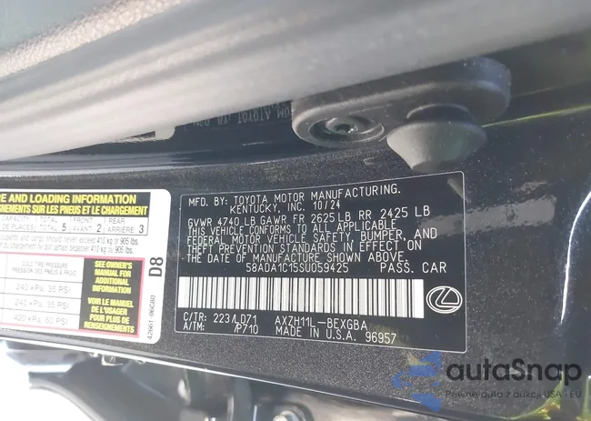 58ADA1C15SU059425: 43278722