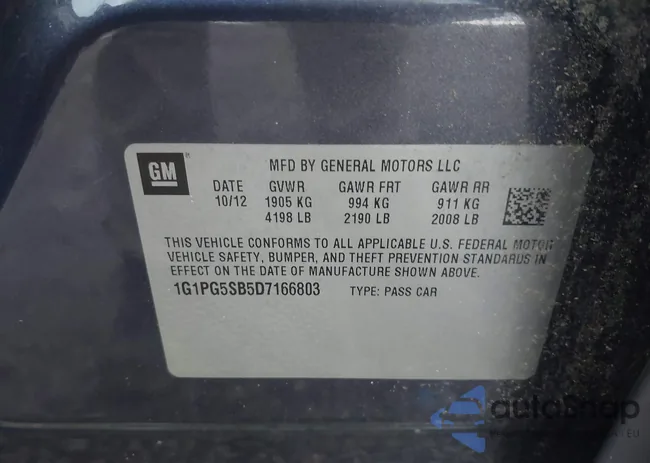 1G1PG5SB5D7166803: 43279837