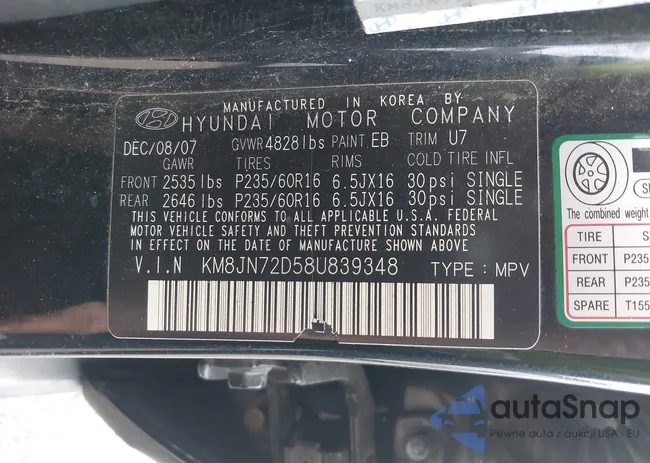 KM8JN72D58U839348: 43279896