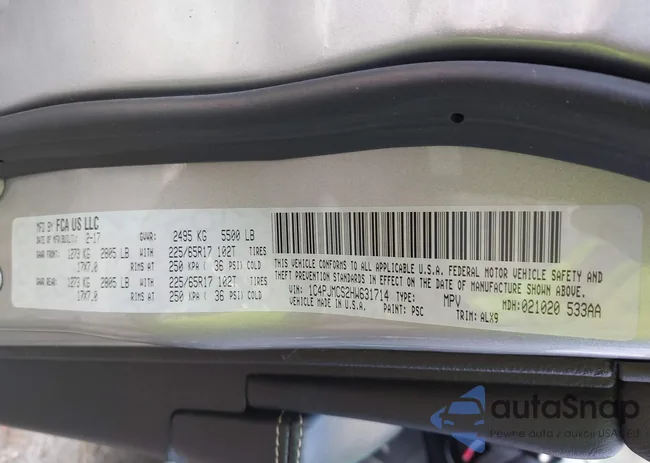 1C4PJMCS2HW631714: 43279912