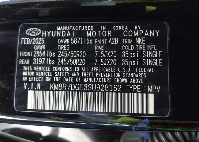 KM8R7DGE3SU928162: 43280129