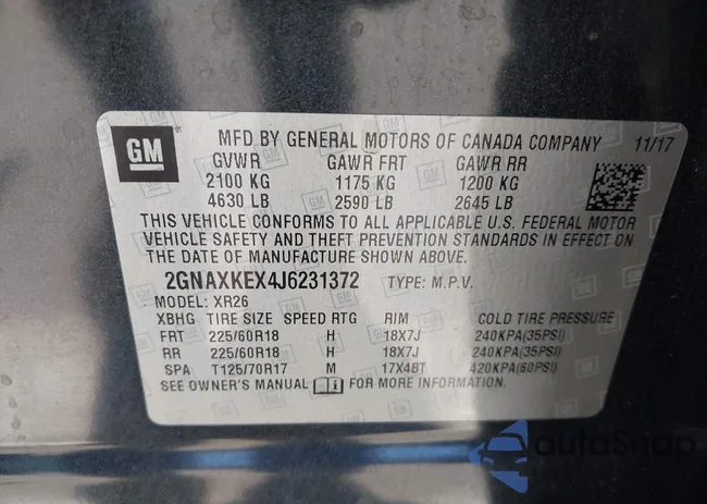 2GNAXKEX4J6231372: 43280206