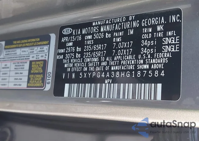 5XYPG4A38HG187584: 43280253