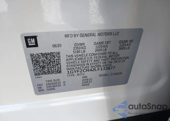 1GYFZCR42LF133877: 43279425