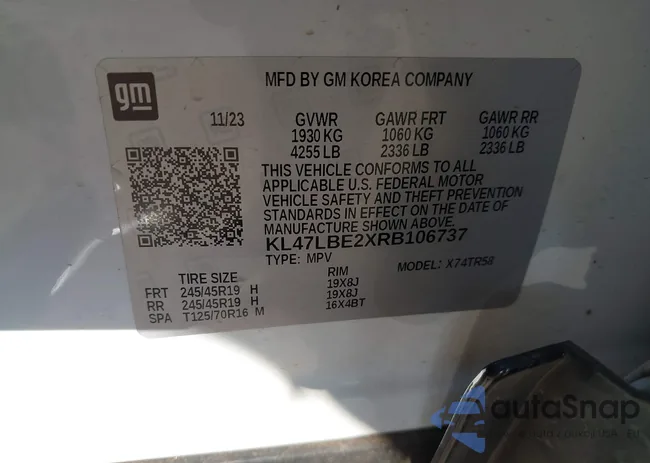 KL47LBE2XRB106737: 43280799