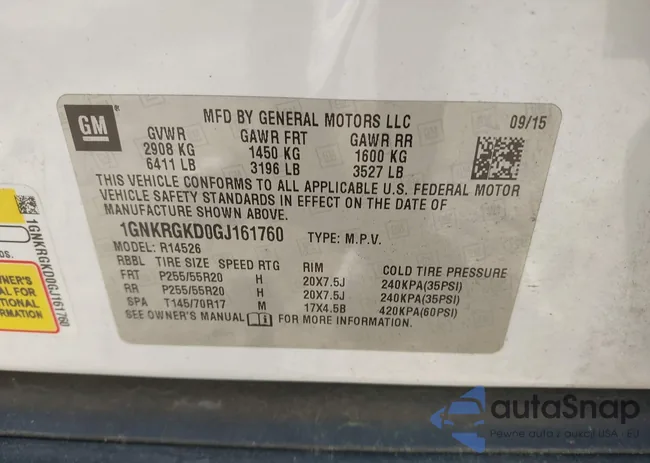 1GNKRGKD0GJ161760: 43280808