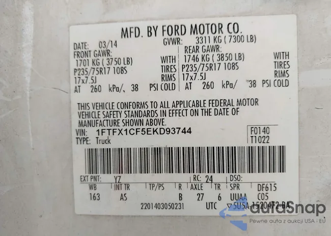 1FTFX1CF5EKD93744: 43280853