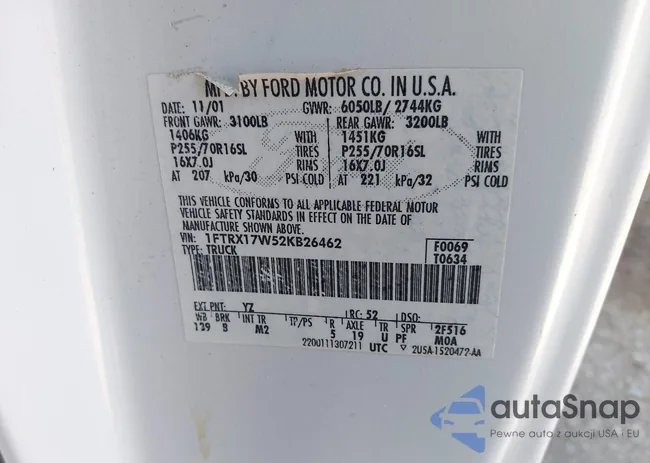 1FTRX17W52KB26462: 43280917