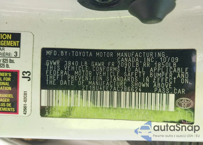 2T1BU4EE7AC286624: 43280995