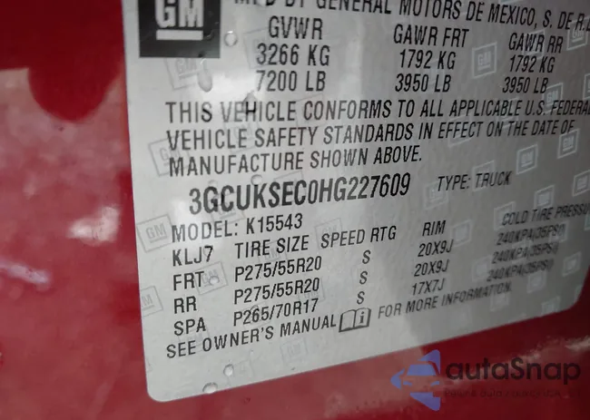 3GCUKSEC0HG227609: 43281133