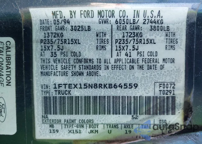 1FTEX15N8RKB64559: 43281136