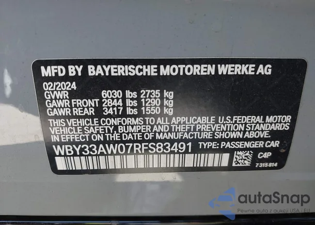 WBY33AW07RFS83491: 43281197