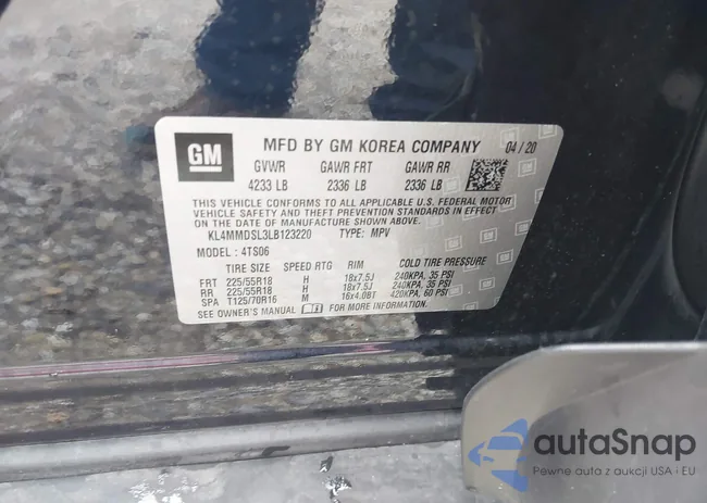 KL4MMDSL3LB123220: 43281337