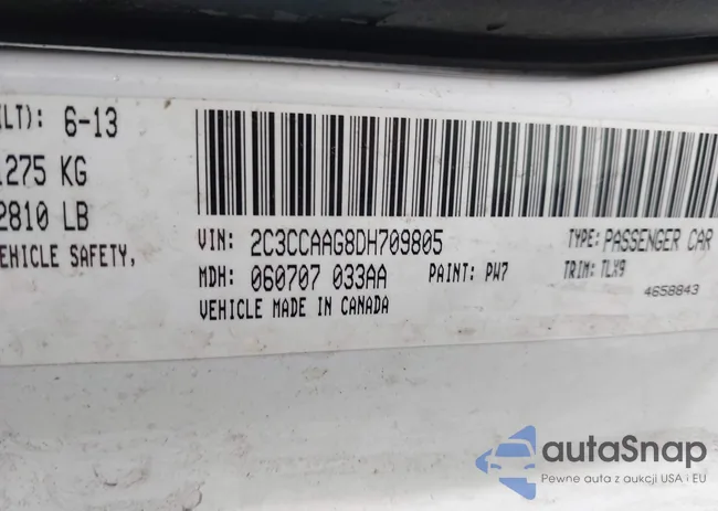 2C3CCAAG8DH709805: 43281338