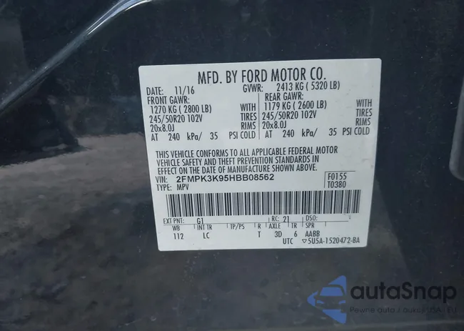 2FMPK3K95HBB08562: 43281360