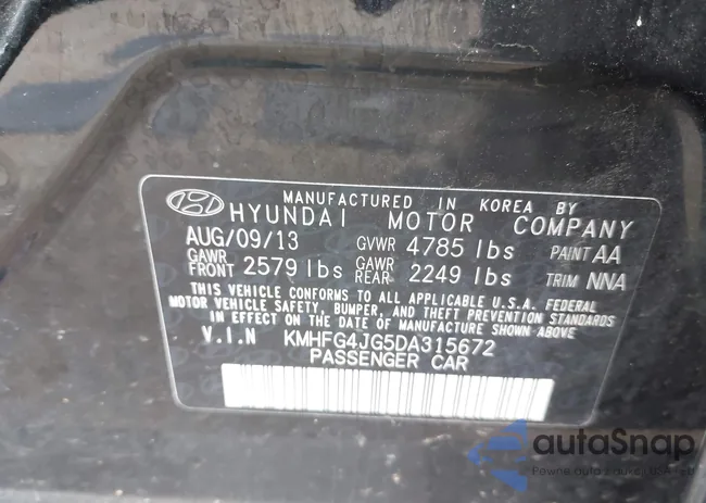 KMHFG4JG5DA315672: 43280536