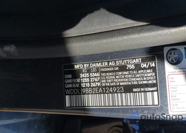 WDDLJ9BB2EA124923: 43280596