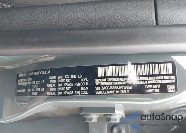 ZACCJBAB5JPJ17958: 43282042