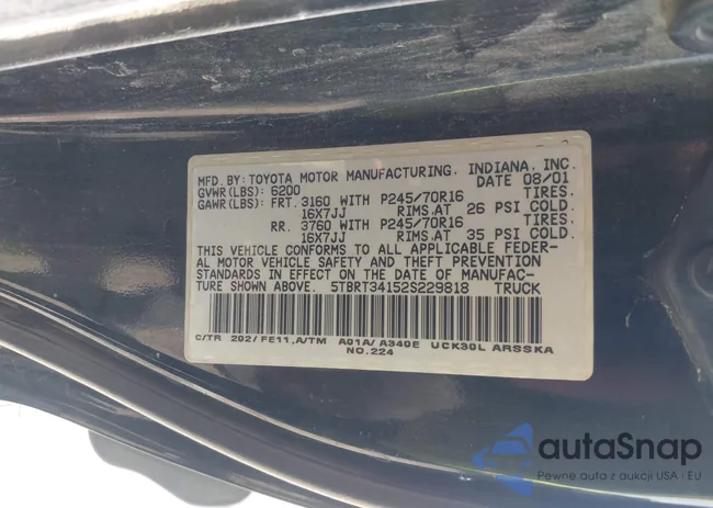 5TBRT34152S229818: 43282086