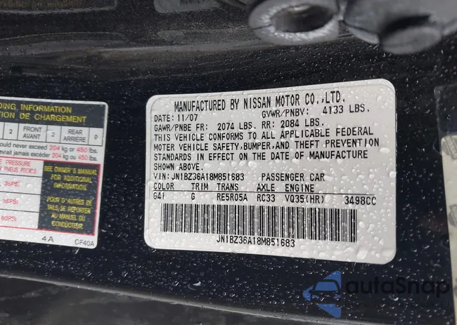 JN1BZ36A18M851683: 43282222