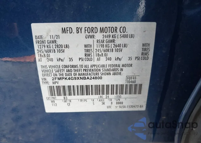 2FMPK4G9XNBA24800: 43282229