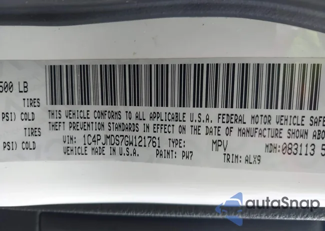 1C4PJMDS7GW121761: 43282309