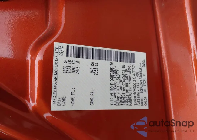 1N4BL4CV3KC104732: 43281569