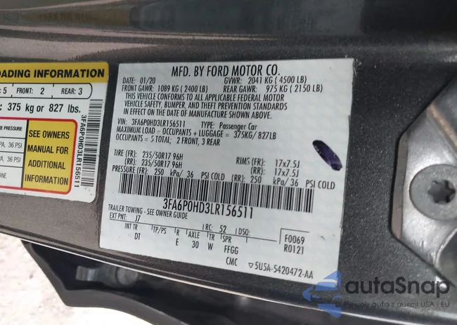 3FA6P0HD3LR156511: 43281612