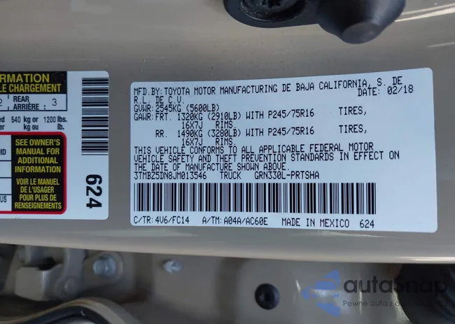 3TMBZ5DN8JM013546: 43281700