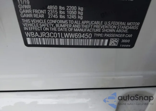 WBAJR3C01LWW69450: 43281706