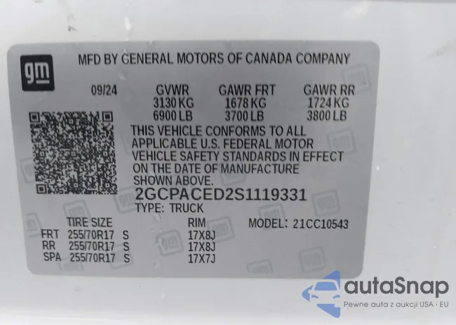 2GCPACED2S1119331: 43281717