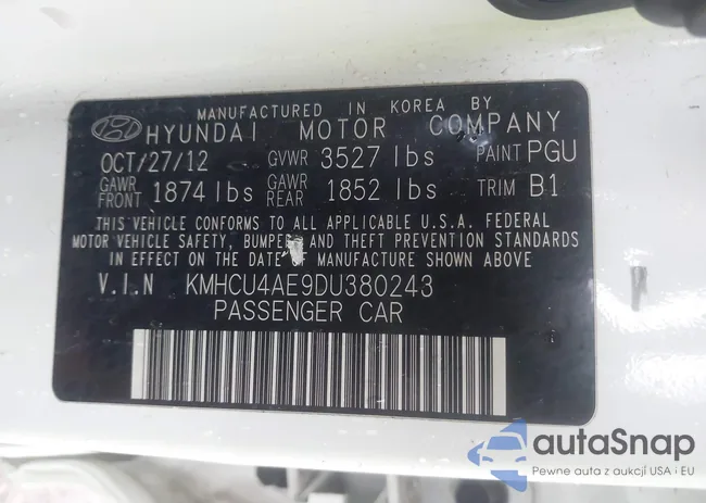 KMHCU4AE9DU380243: 43282825