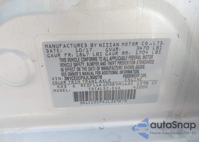 3N1CE2CPXJL359270: 43282887