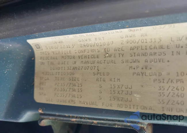 1GHDT13ZXM2707071: 43282905