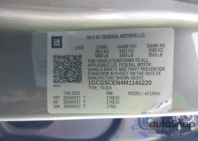 1GCGSCEN4M1145220: 43282984